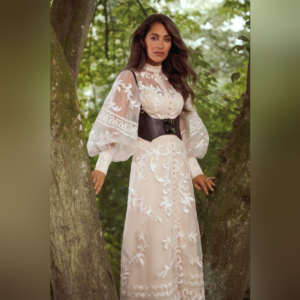 Lydia Millen Baroque Applique Woven Midi